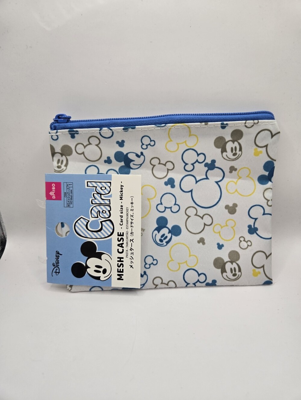 Disney KIDS Mickey Mouse Mesh Card Case Pouch Daiso New with Tags